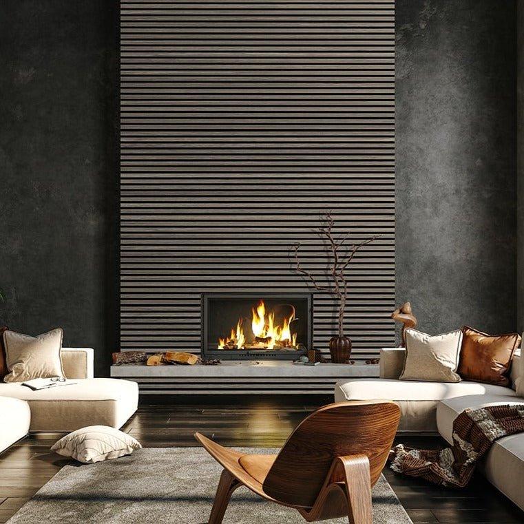 Acoustic Wood Panels 300x60 cm Harmony Premium - Grey Oak - HomeHarmony.eu