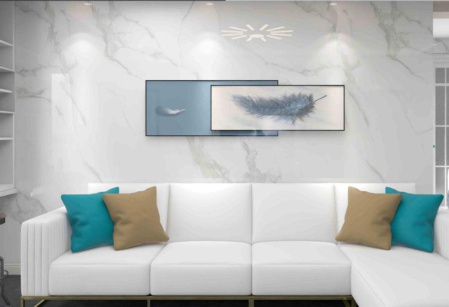 SPC Wall Panel Harmony 280x60 cm - White Marble - HomeHarmony.eu